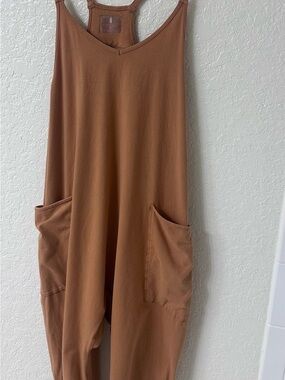 Free People FP Movement Hot Shot Onesie Rust Terracotta Size Small